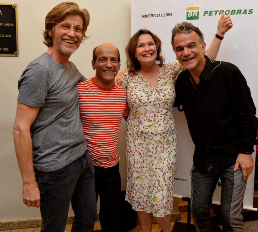 Galpão no Rio: Paulo André, Antônio Edson, Louise Cardoso e Eduardo Moreira - Foto: Cristina Granato