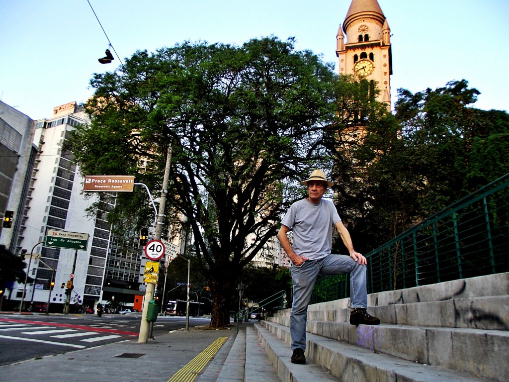 Eduardo Chagas, na praça Roosevelt, centro de São Paulo - Foto: Miguel Arcanjo Prado