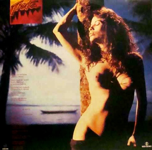 Disco da novela Tieta, de 1989, editado pela Som Livre, pertencente à Globo, também tinha Isadora Ribeiro nua na capa - Foto: Reprodução