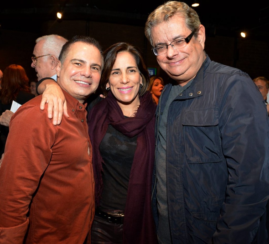 Ricardo Linhares, Gloria Pires e Flavio Marinho - Foto: Cristina Granato/Divulgação