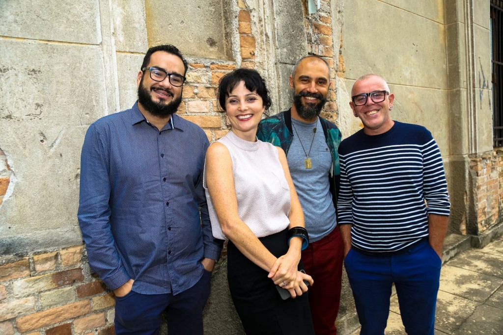 Kleber Melo Mochila, Lowri Evans, Renato Bolelli Rebouças e Beto Guilger - Foto: Jonatas Marques/Divulgação