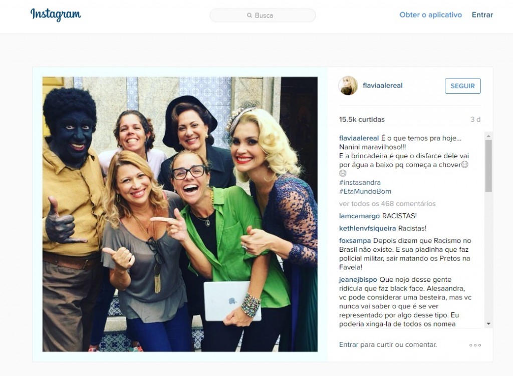 globo-blackface-marco-nanini-eta-mundo-bom-instagram-flavia-alessandra