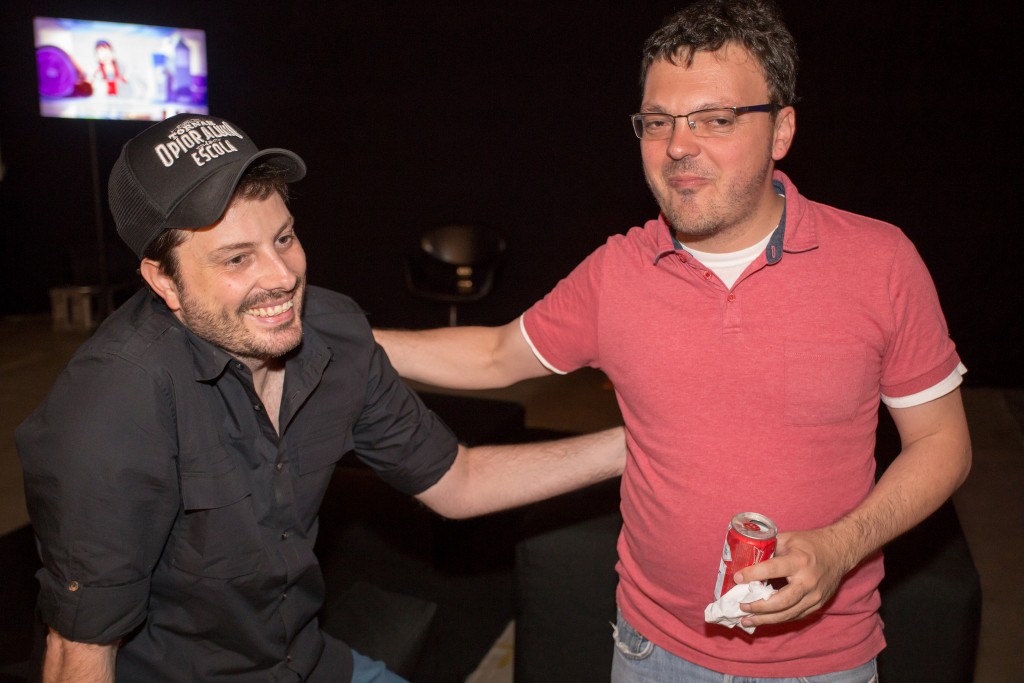 Danilo Gentili e Leandro Knopfholz, diretor do Festival de Teatro de Curitiba - Foto: Nilton Russo/Clix