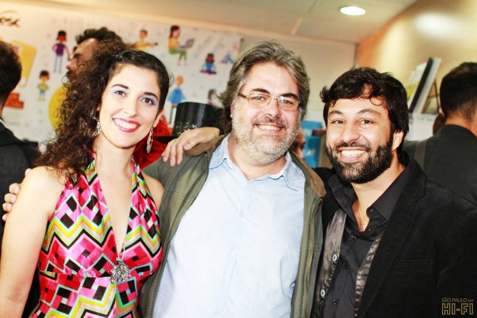 Taís Nardi, Eduardo Mattos, da Cigano Filmes, e Lufe Steffen - Foto: Andres Costa/Divulgação