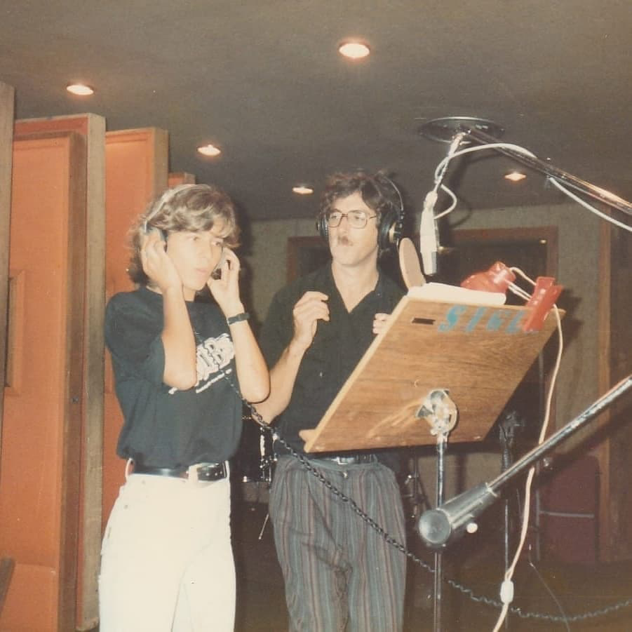 Paula Toller e Charly García gravando Un Símbolo de Paz em 1987 - Foto: Divulgação - Blog do Arcanjo