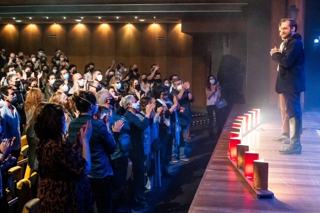 Marcel Octavio e Thiago Perticarrari na estreia do musical Assassinato para Dois no Teatro das Artes - Foto: Edson Lopes Jr. - Blog do Arcanjo