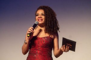Zirlene Lemos, jurada de Redes, no Prêmio Arcanjo de Cultura 2021 no Theatro Municipal de São Paulo - Foto Edson Lopes Jr. - Blog do Arcanjo