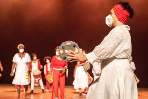 Ilu Obá De Min, vencedor em Especial, no Prêmio Arcanjo de Cultura 2021 no Theatro Municipal de São Paulo - Foto Edson Lopes Jr. - Blog do Arcanjo