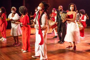 Ilu Obá De Min, vencedor em Especial, no Prêmio Arcanjo de Cultura 2021 no Theatro Municipal de São Paulo - Foto Edson Lopes Jr. - Blog do Arcanjo