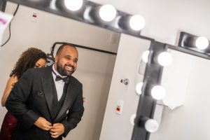 Zirlene Lemos e Miguel Arcanjo Prado no camarim do Prêmio Arcanjo de Cultura no Theatro Municipal de São Paulo - Foto Edson Lopes Jr. - Blog do Arcanjo